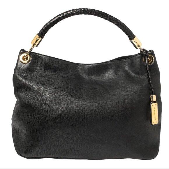 Michael Kors Black Soft Leather Skorpios Hobo - Picture 2 of 7